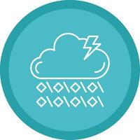 Hail Line Multi Circle Icon vector