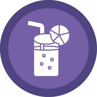 Lemonade Glyph Multi Circle Icon vector