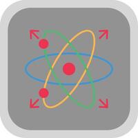 Atom Flat Round Corner Icon vector