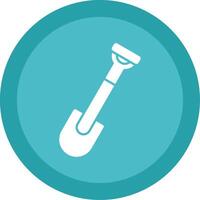 Shovel Glyph Multi Circle Icon vector