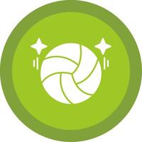 Volleyball Glyph Multi Circle Icon vector