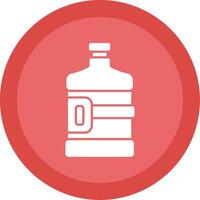 Water Flask Glyph Multi Circle Icon vector