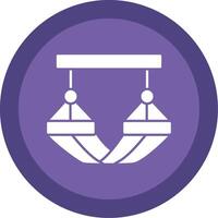 Hammock Glyph Multi Circle Icon vector