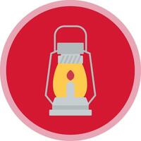 Gas Lamp Flat Multi Circle Icon vector