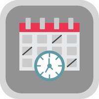 Timetable Flat Round Corner Icon vector