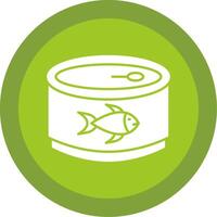 Tuna Glyph Multi Circle Icon vector