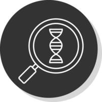 Biology Line Grey Circle Icon vector