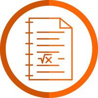 Math Line Orange Circle Icon vector