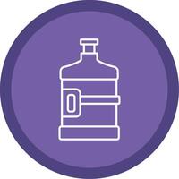 Water Flask Line Multi Circle Icon vector