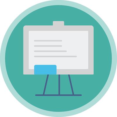Whiteboard Flat Multi Circle Icon