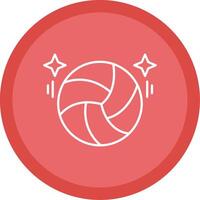 Volleyball Line Multi Circle Icon vector