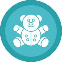 Bear Glyph Multi Circle Icon vector