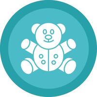 Bear Glyph Multi Circle Icon vector