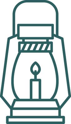 Gas Lamp Line Gradient Round Corner Icon