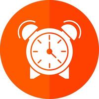 alarma glifo rojo circulo icono vector