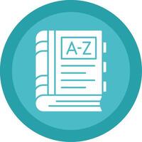 Dictionary Glyph Multi Circle Icon vector