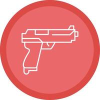 Gun Line Multi Circle Icon vector