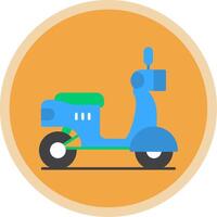 Scooter Flat Multi Circle Icon vector