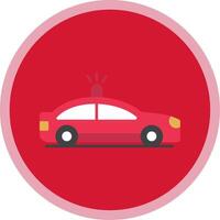 Police Car Flat Multi Circle Icon vector