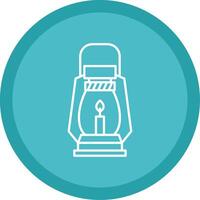 Gas Lamp Line Multi Circle Icon vector