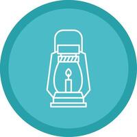 Gas Lamp Line Multi Circle Icon vector