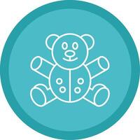Bear Line Multi Circle Icon vector