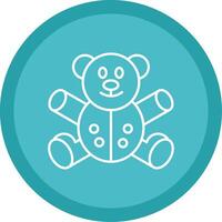 Bear Line Multi Circle Icon vector