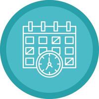 Timetable Line Multi Circle Icon vector