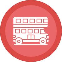 Double Bus Glyph Multi Circle Icon vector