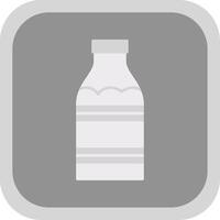 Milk Bottle Flat Round Corner Icon vector