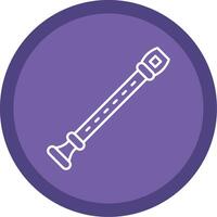 Flute Line Multi Circle Icon vector