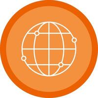 World Line Multi Circle Icon vector