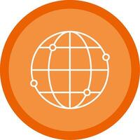 World Line Multi Circle Icon vector