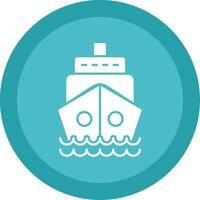 Ship Glyph Multi Circle Icon vector