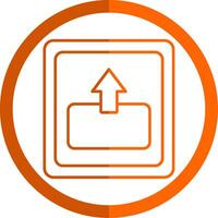 Out Line Orange Circle Icon vector