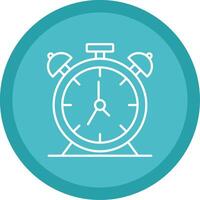 alarma reloj línea multi circulo icono vector