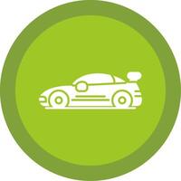 Sports Car Glyph Multi Circle Icon vector