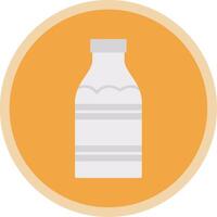 Leche botella plano multi circulo icono vector