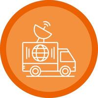 News Van Line Multi Circle Icon vector