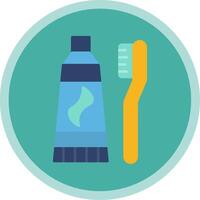 Tooth Paste Flat Multi Circle Icon vector