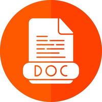 Doc Glyph Red Circle Icon vector