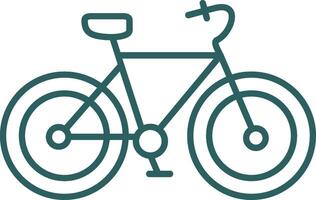Bicycle Line Gradient Round Corner Icon vector