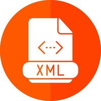 Xml Glyph Red Circle Icon vector