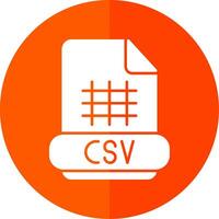 Csv Glyph Red Circle Icon vector