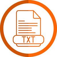 Txt Line Orange Circle Icon vector