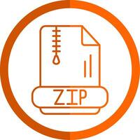 Zip Line Orange Circle Icon vector