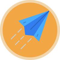 Paper Plane Flat Multi Circle Icon vector