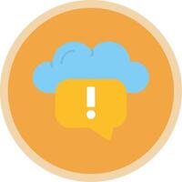 Cloud Messaging Flat Multi Circle Icon vector