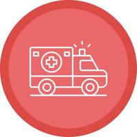Ambulance Line Multi Circle Icon vector