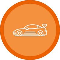 Sports Car Line Multi Circle Icon vector